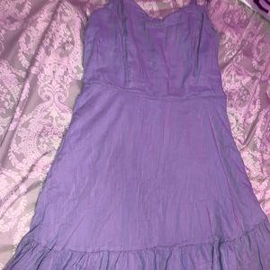 purple ruffled bottom dress